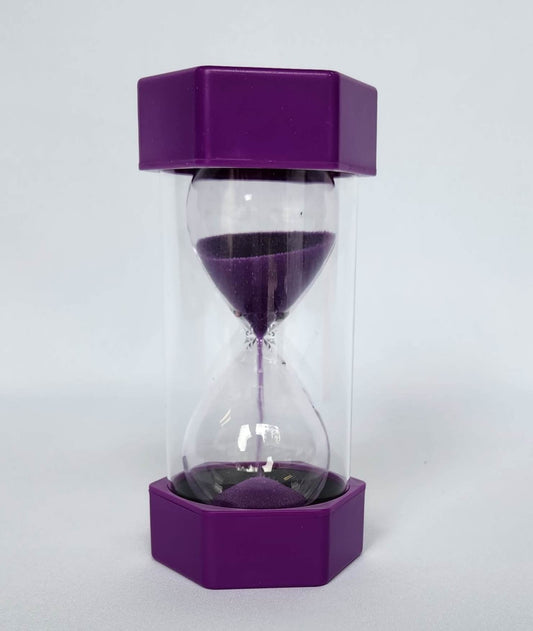 Purple 1 minute sand timer, coloured timer, 60 second timer, school timer | Bloom Classroom  School Equipment & Supplies