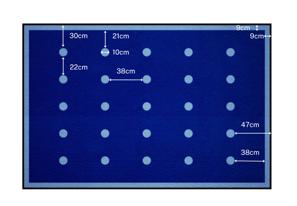 On Your Blue Spot Placement Border 25 Mat (2m x 3m) | Classroom Mats