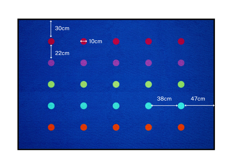 On Your Spot Placement Blue Base 25 Mat (2m x 3m) | Classroom Mats