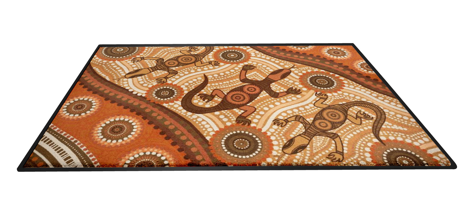 Australian Indigenous classroom school mat | Sydney Australia | Indigenous Classroom Rug | Sand Goannas (2m x 3m)