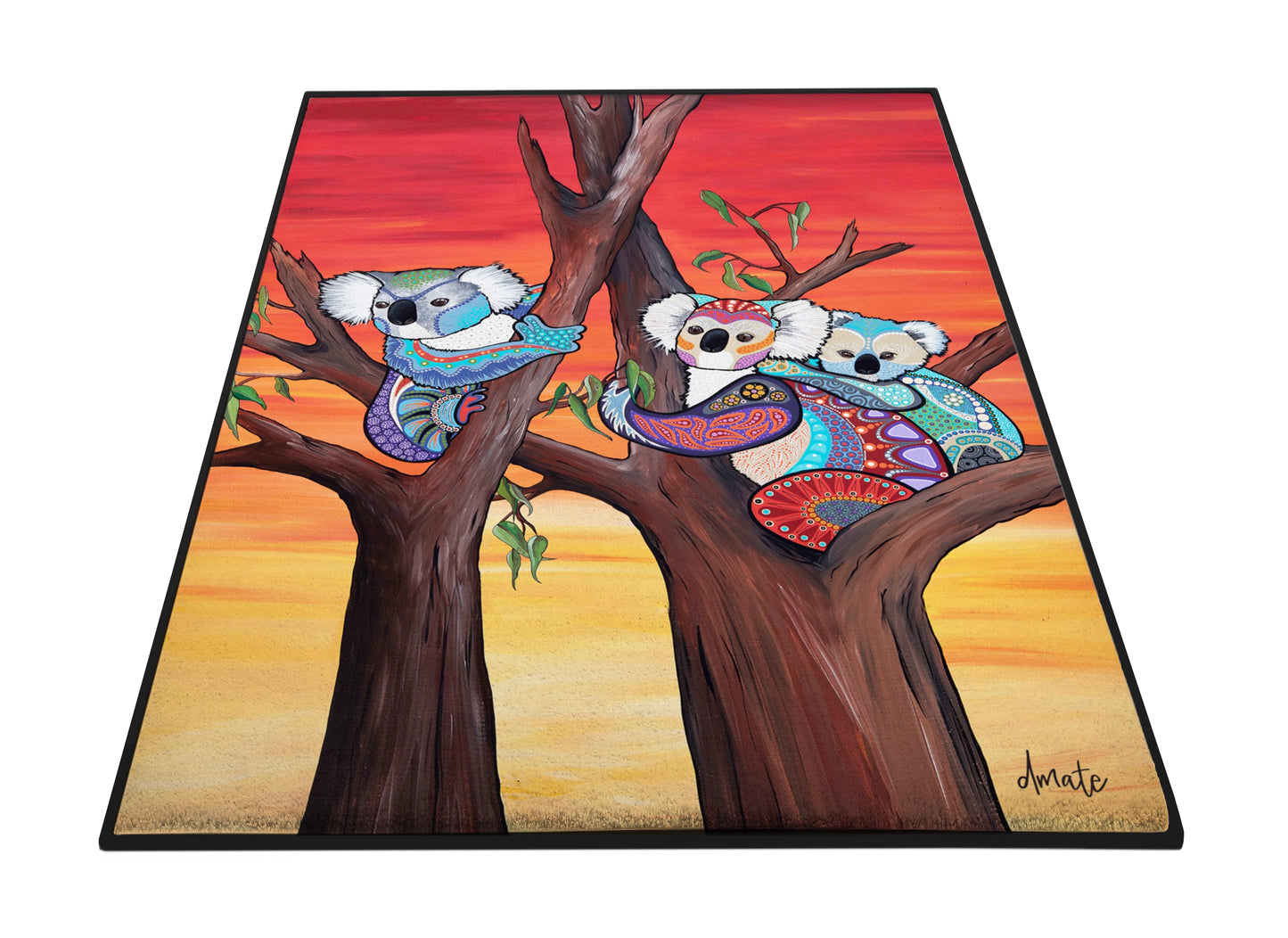 Australian Indigenous Classroom Mat - Koalas (2m x 3m)