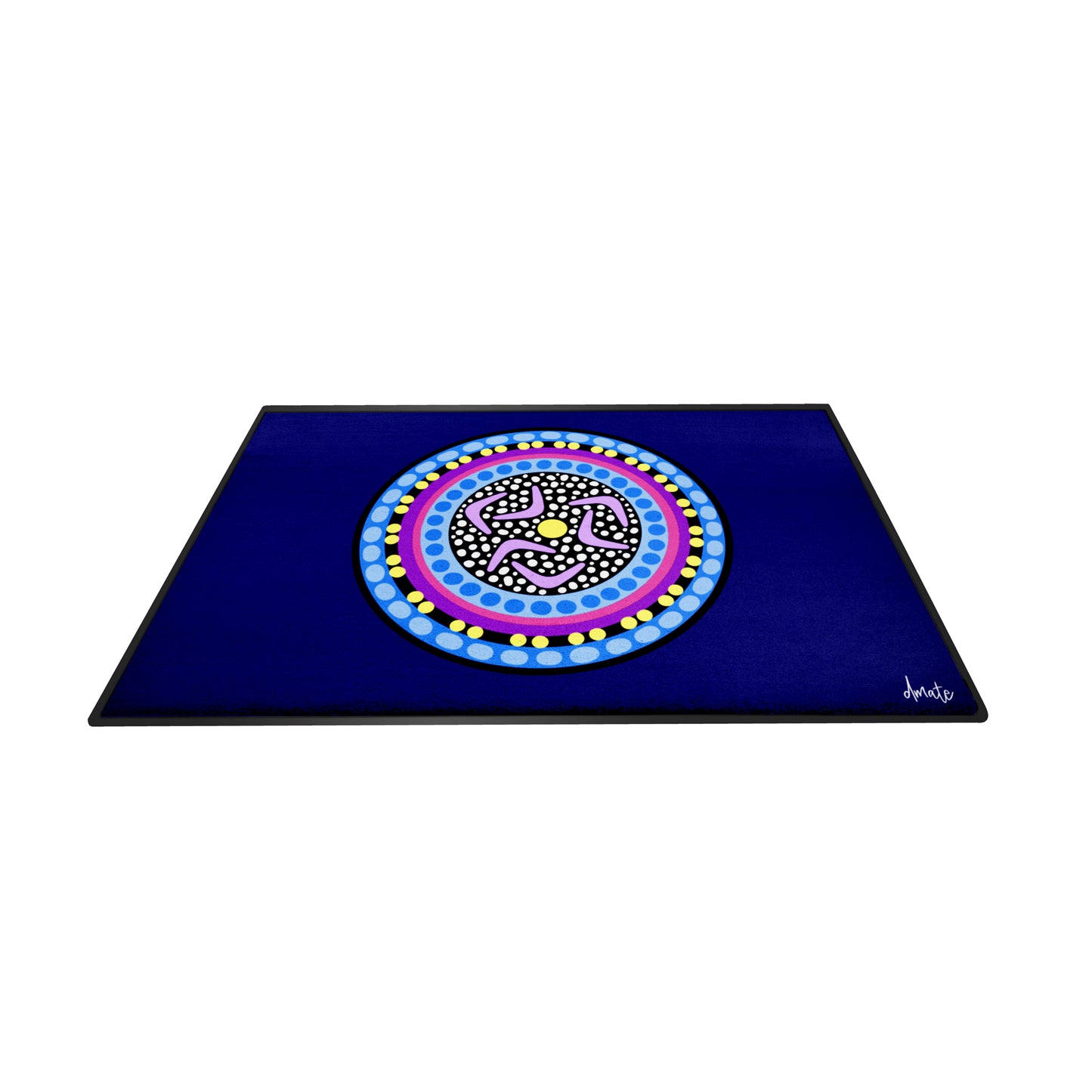 Australian Indigenous Classroom Mat - Yarning Circle Purple - 2m x 3m