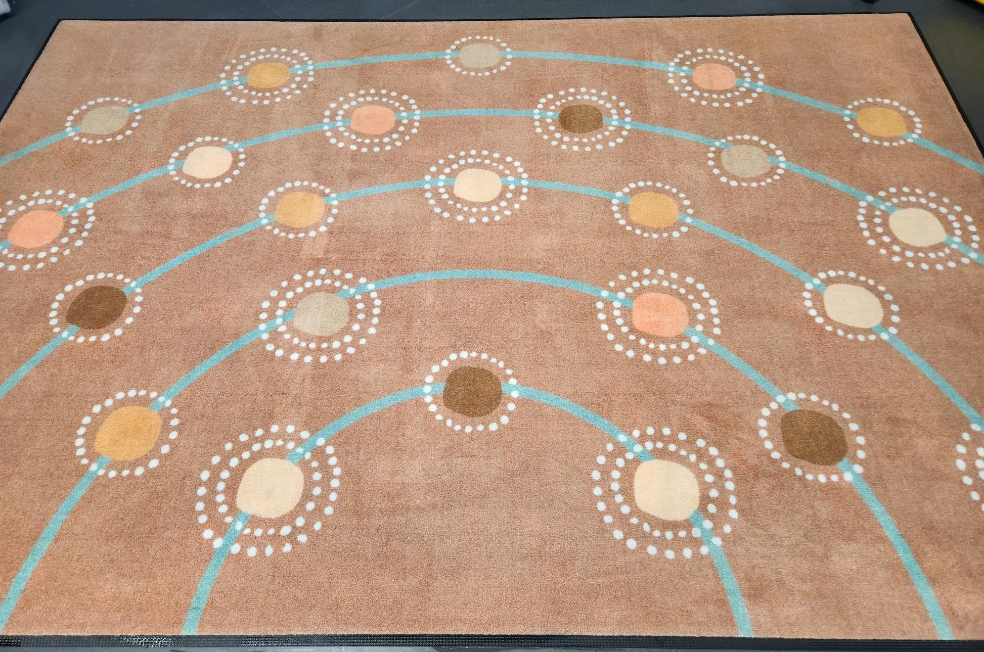 Classroom Seating Mat | Rugs, Carpets & Mats | Campfire – Earth tones with green (2m x 3m)