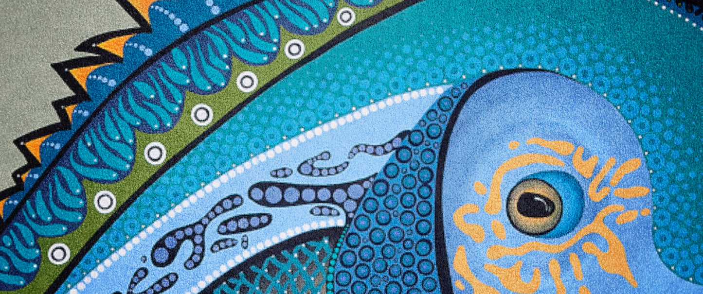 Australian Indigenous Classroom Mat - Fish (2m x 3m)