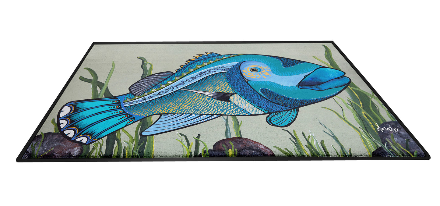 Australian Indigenous Classroom Mat - Fish (2m x 3m)