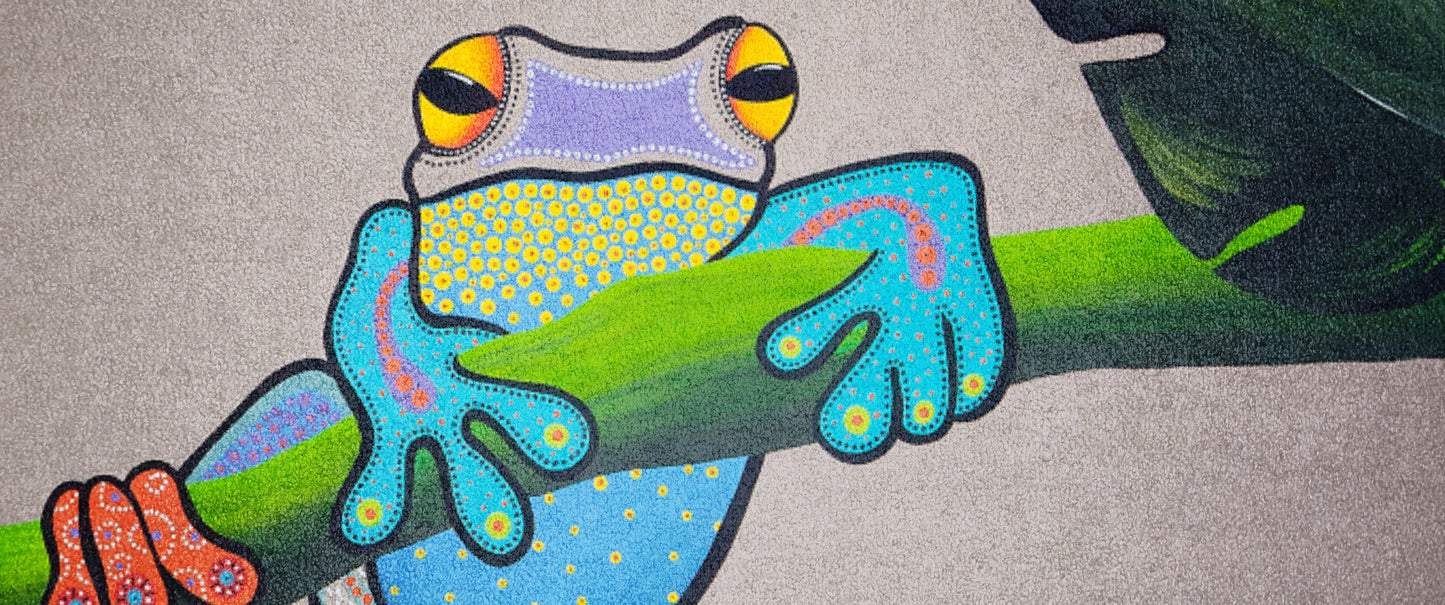 Australian Indigenous Classroom Mat - The Frogs (2m x 3m)