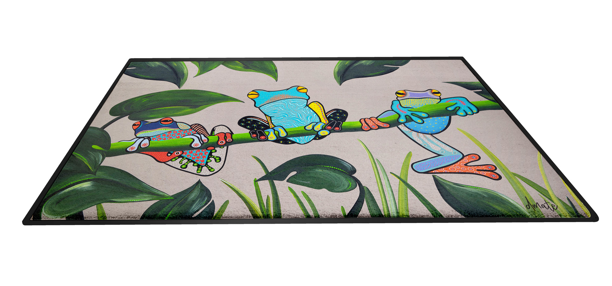 Australian Indigenous Classroom Mat - The Frogs (2m x 3m)