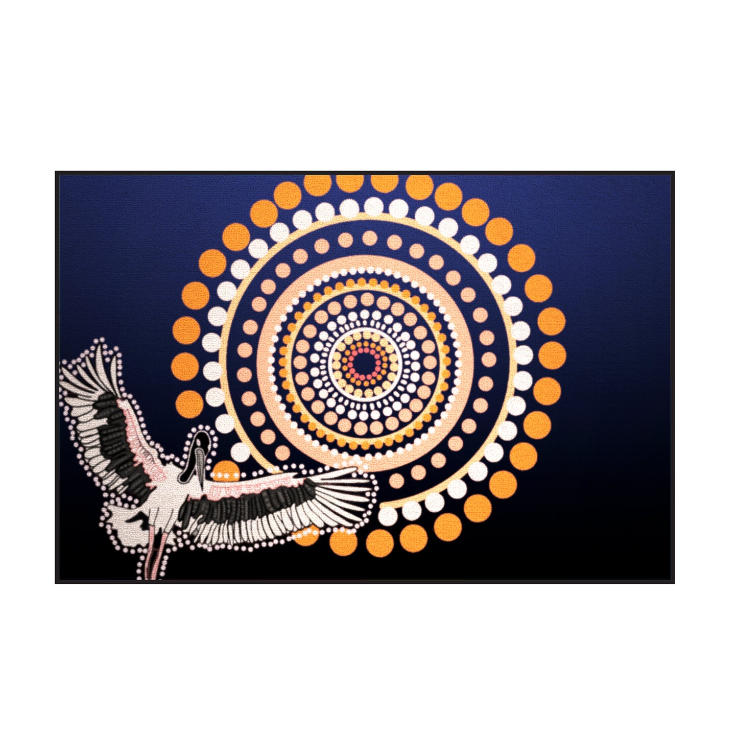 Indigenous School Seating Mat - Brolga Blue (2m x 3m) | Bloom Classroom