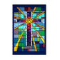 Faith Based Classroom Mat - Stained Glass Window Cross | Cross religious faith | Classroom Rug | Sydney