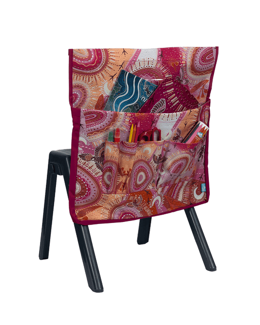 Australian Indigenous design Chair Bag for classrooms | Chair Organiser | Yarrawala