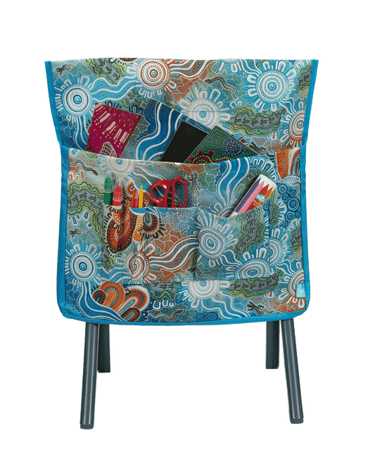 Australian Indigenous design Chair Bag for classrooms | Chair Organiser | Kalkatungu Muu