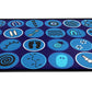 Indigenous Classroom Seating Mat - Traditional Symbols Blue (2m x 3m)