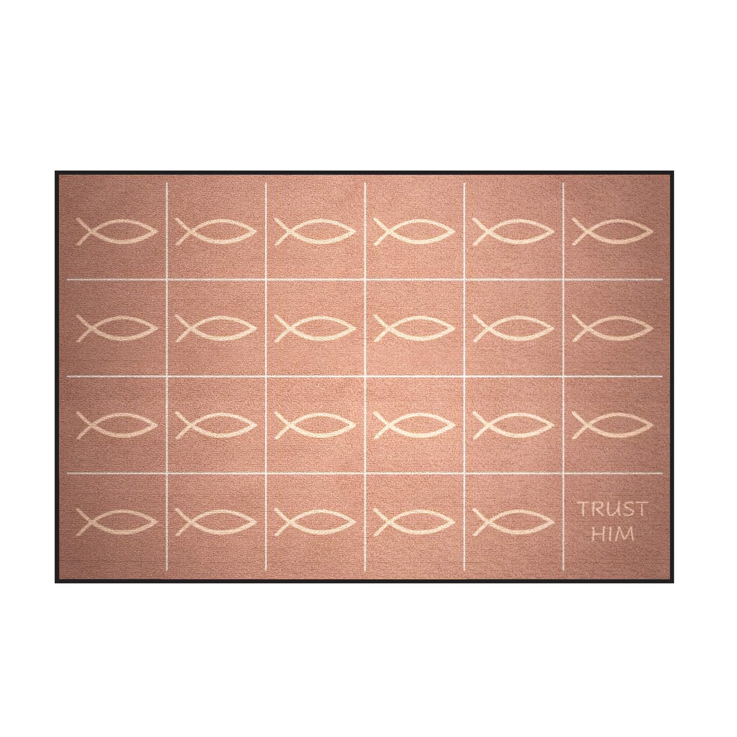 Faith Based Classroom Seating Rug Earth Tones - Trust Him (2m x 3m) | Religious Classroom Rug