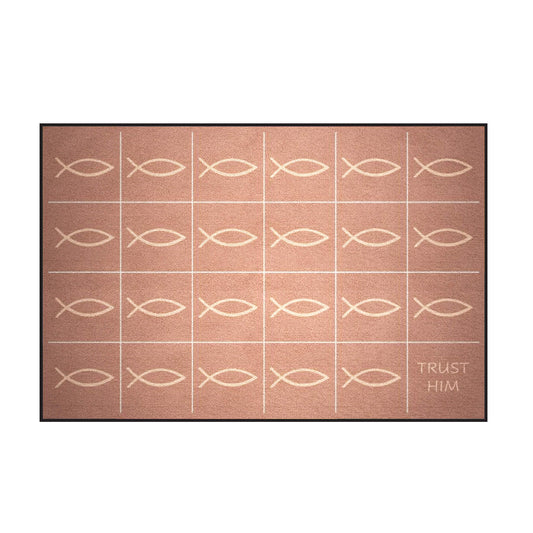 Faith Based Classroom Seating Rug Earth Tones - Trust Him (2m x 3m) | Religious Classroom Rug