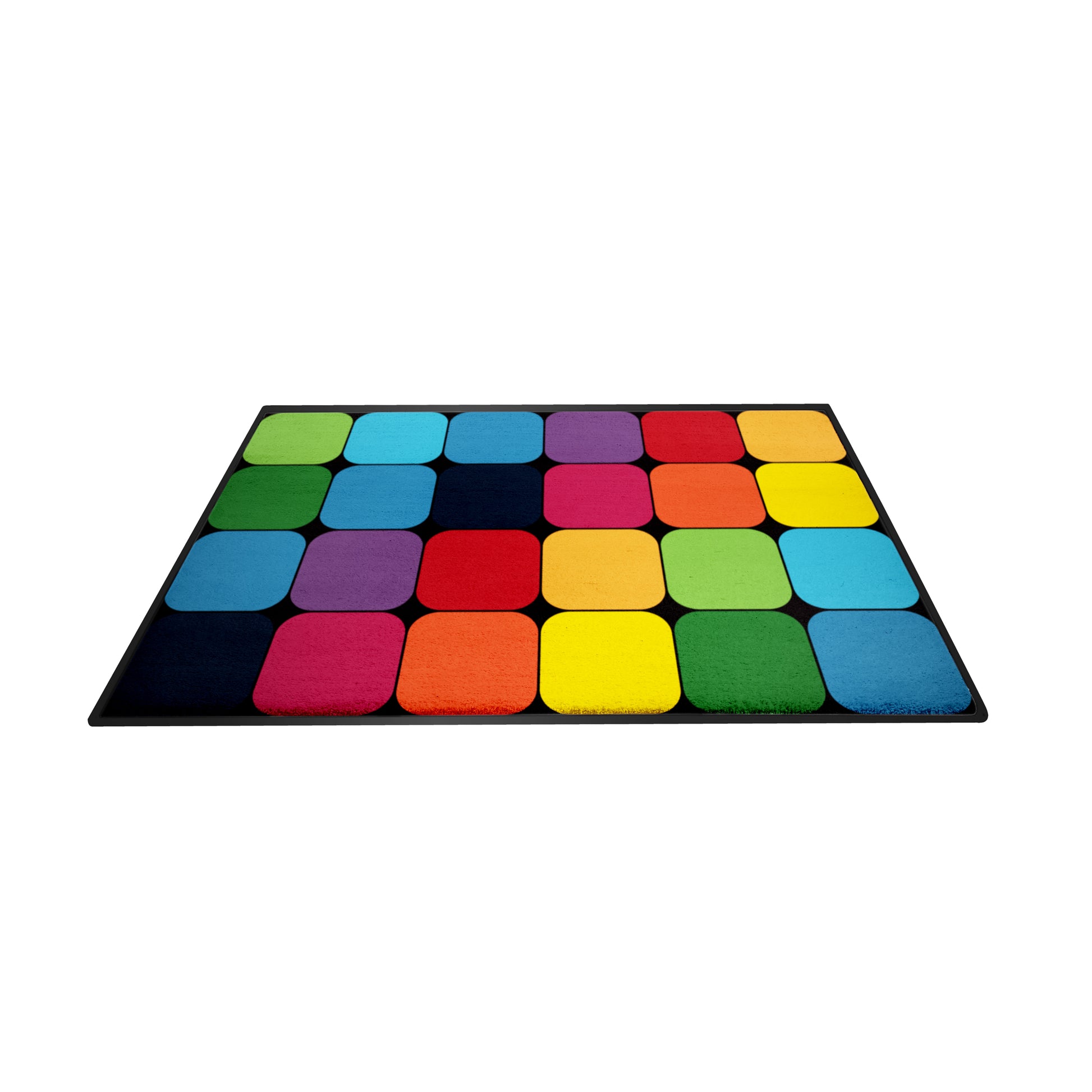 Classroom Seating Rug | Coloured 24 Grid Rug | Classroom Rugs Australia