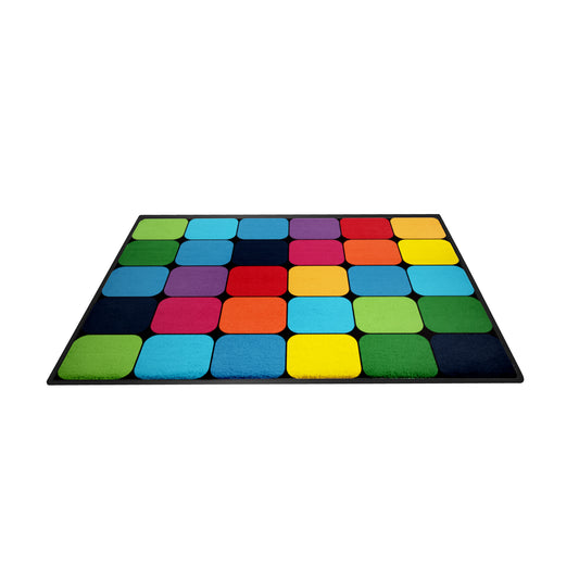 Coloured Rounded Square Placement 30 Grid Mat (2m x 3m)