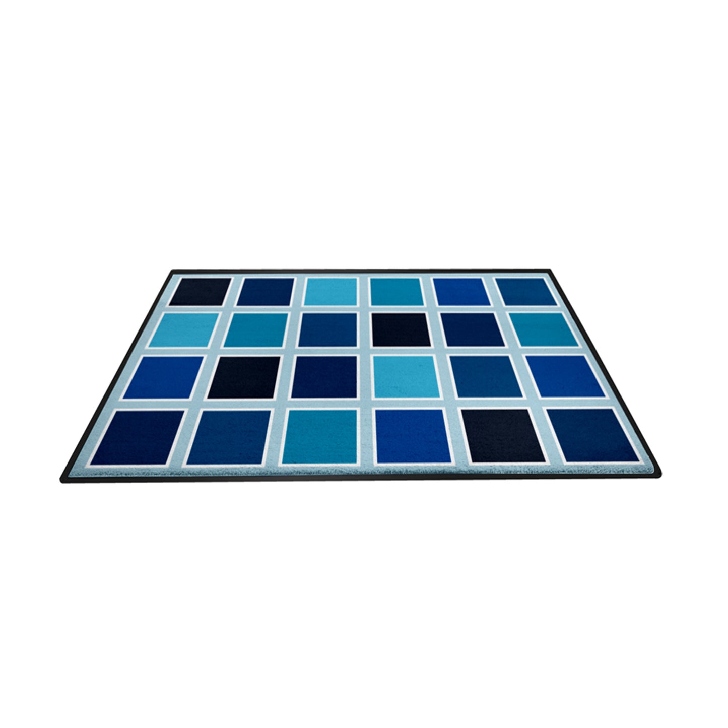 Blue Square 24 Grid Classroom Seating Rug | Sydney Australia