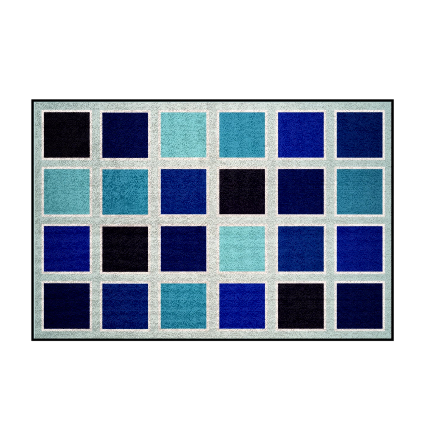 Blue Square 24 Grid Classroom Seating Rug | Sydney Australia