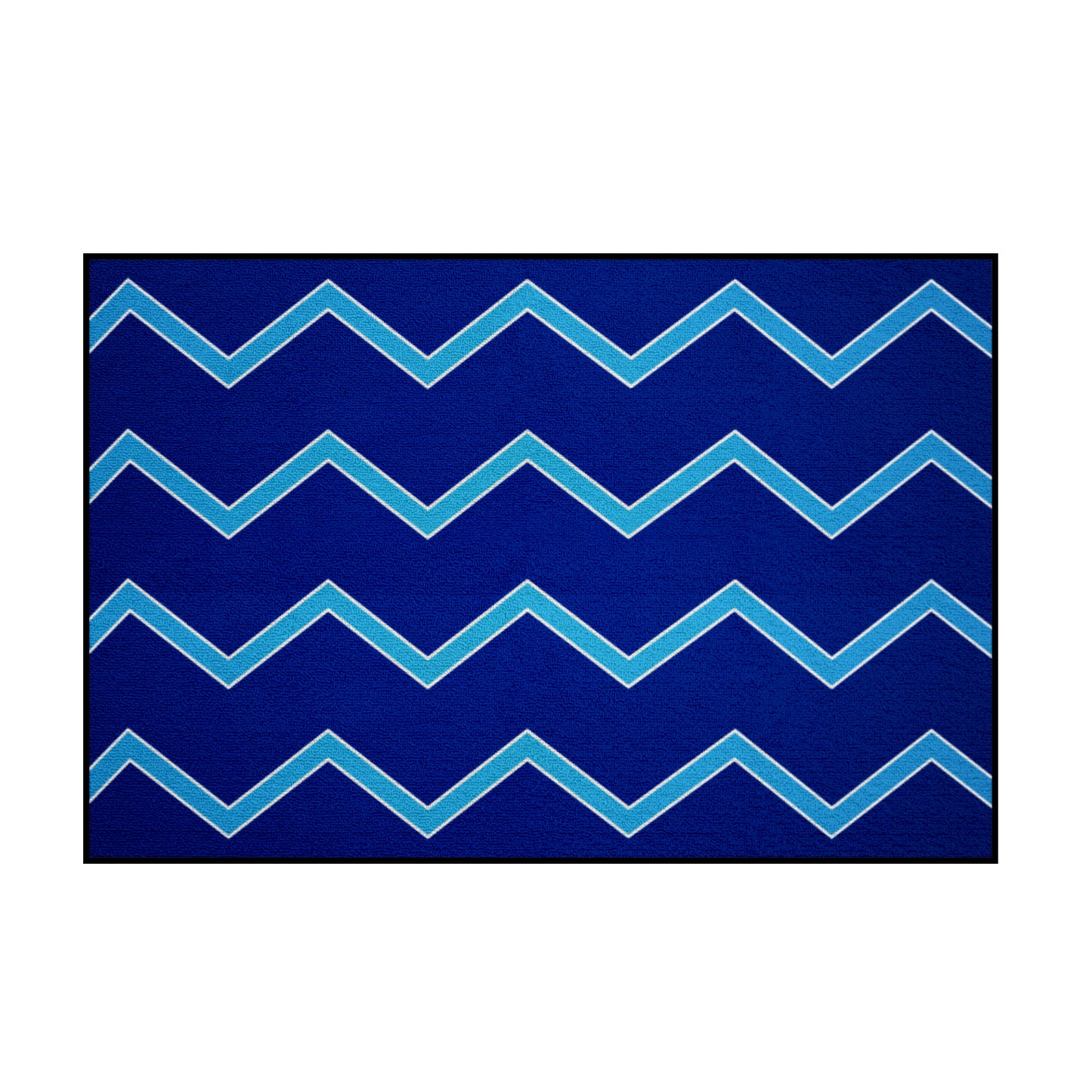 Chevron Blue Rug (2m x 3m)