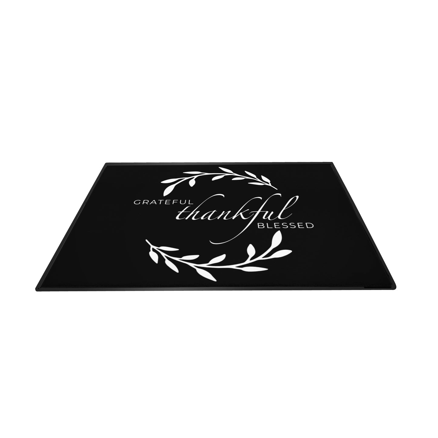 Grateful, Thankful, Blessed Monochrome Rug (2m x 3m)