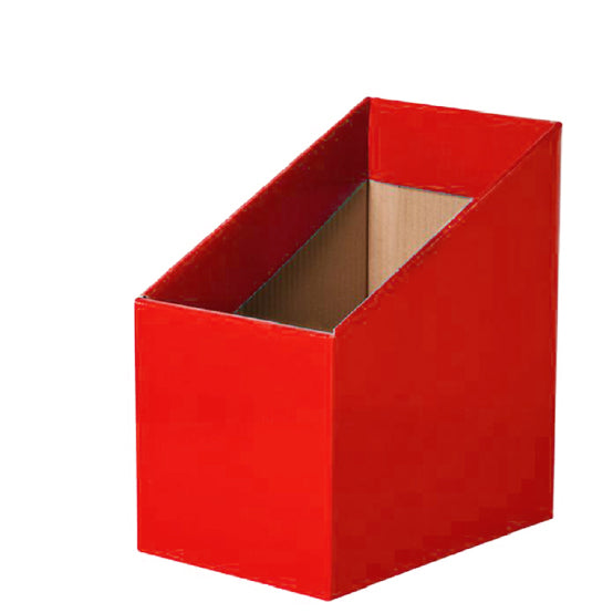 Red Book boxes set of 5, reader boxes, school & classroom storage boxes, high back | Bloom Classroom Sydney