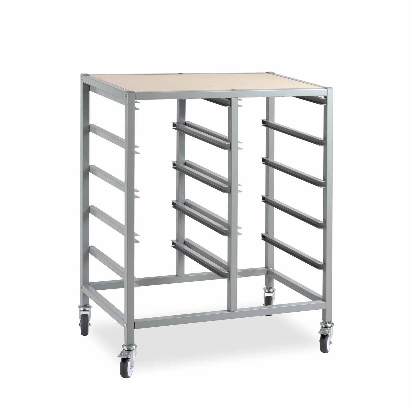 Mobile School Storage | Classroom Storage  Australia | 10 Tote Tray Double Trolley Only no tubs