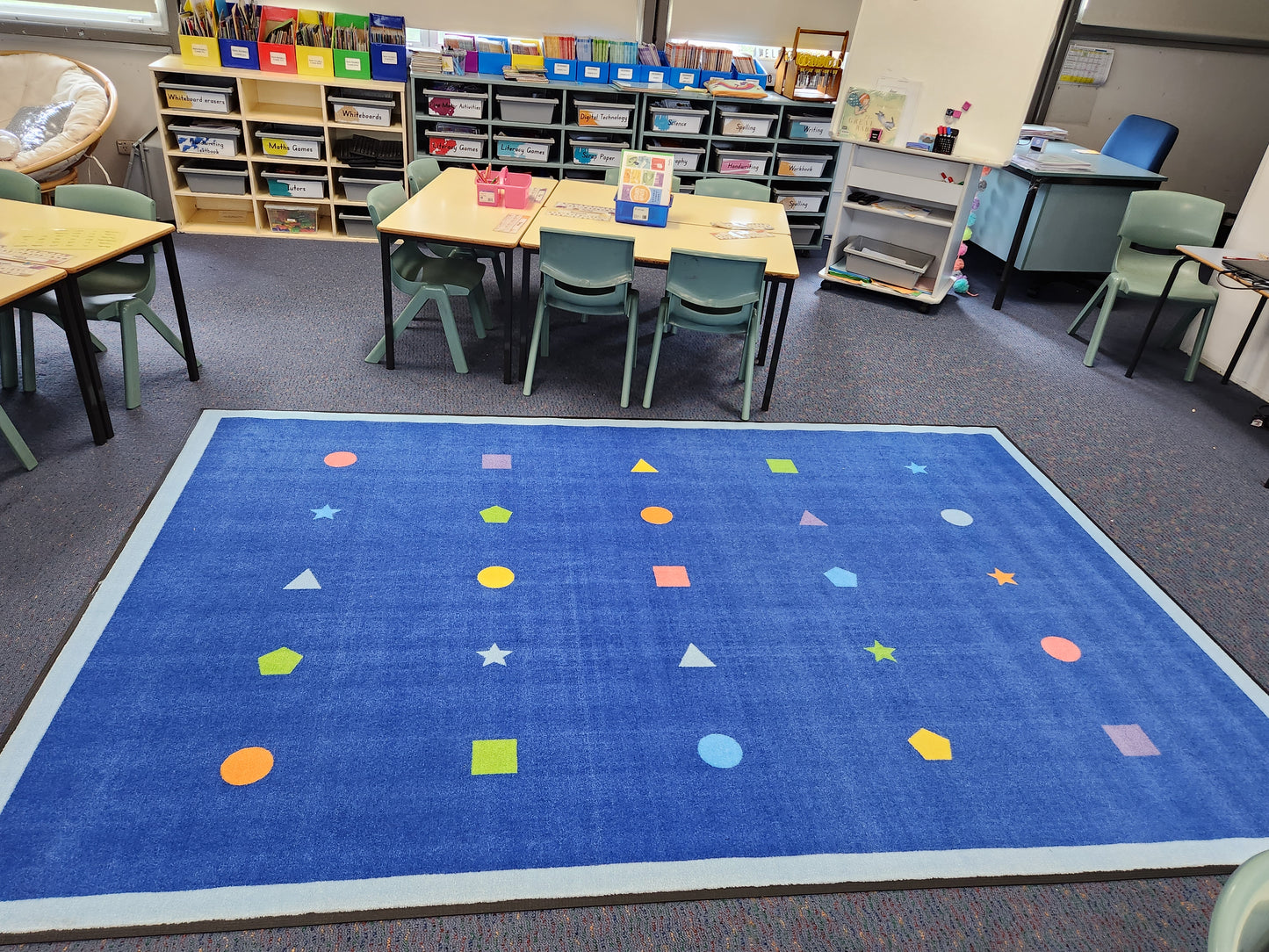 On Your Shape Placement Blue Border 25 Mat (2m x 3m)